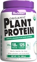 Proteína de planta orgánica de Bluebonnet - 18g Proteína, 3.5g Fibra – Chia, Quinoa &amp; Más - No GMO, Vegan, Kosher, USDA Orgánico, No Sugar Añadido – Libre de Gluten, Soy &amp; Milk - 1 LB, Vainilla Flavor
