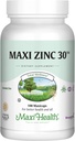 Zinc 30 - Vitamina Zinc con Enzymax para la absorción mejorada - Soporte Inmunitario de alta potencia - Suplementos Zinc Glycinate para adultos - Vitaminas Zink - Kosher Hecho en EE.UU. - 100 cápsulas de cuenta