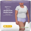   Basics Incontinence Underwear for Women, Protective, Disposable, Postpartum, Maximum Absorbency, XX-Large, Lavender, 14 Count