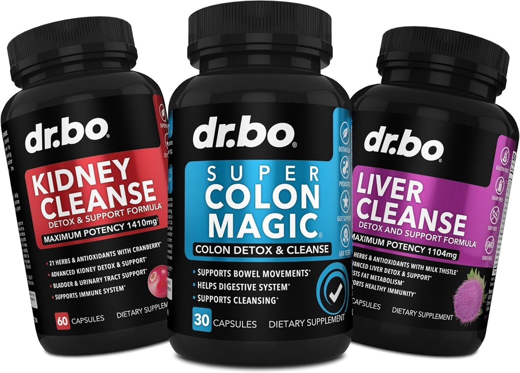 Colon Cleanser Detox & Kidney Liver Cleanse - 15 Day Colon Cleanse Pills Probiotic, Kidney Liver Detox Supplement - Bowel Movement Supplements, Kidneys, Bladder Urinary Tract Gallbladder Pills