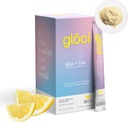Gloci Skin + Gut - Probiótico DE111 - Ácido hialurónico, Magnesio, Vitamina C, Zinc, Agua de coco Polvo - Probiótico estudiado clínicamente para la piel radiante, Salud Gut, Hidratación - 30 Conde