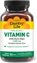 Country Life Vitamin C 1000mg con Rose HIPS – Time Release Immune Support Supplement – Antioxidant Protection – Vegan, Gluten-Free, Preservative-Free – 90 Tablets