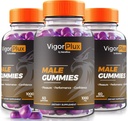 NutraRize (3 Pack) Vigor Plux, VigorPlux Male Gummies, VigorPlux Gummies para Hombres, Suplemento All-Natural para apoyar el rendimiento general y la confianza, Comentarios oficiales de la Fórmula Gummy (180 Gummies)