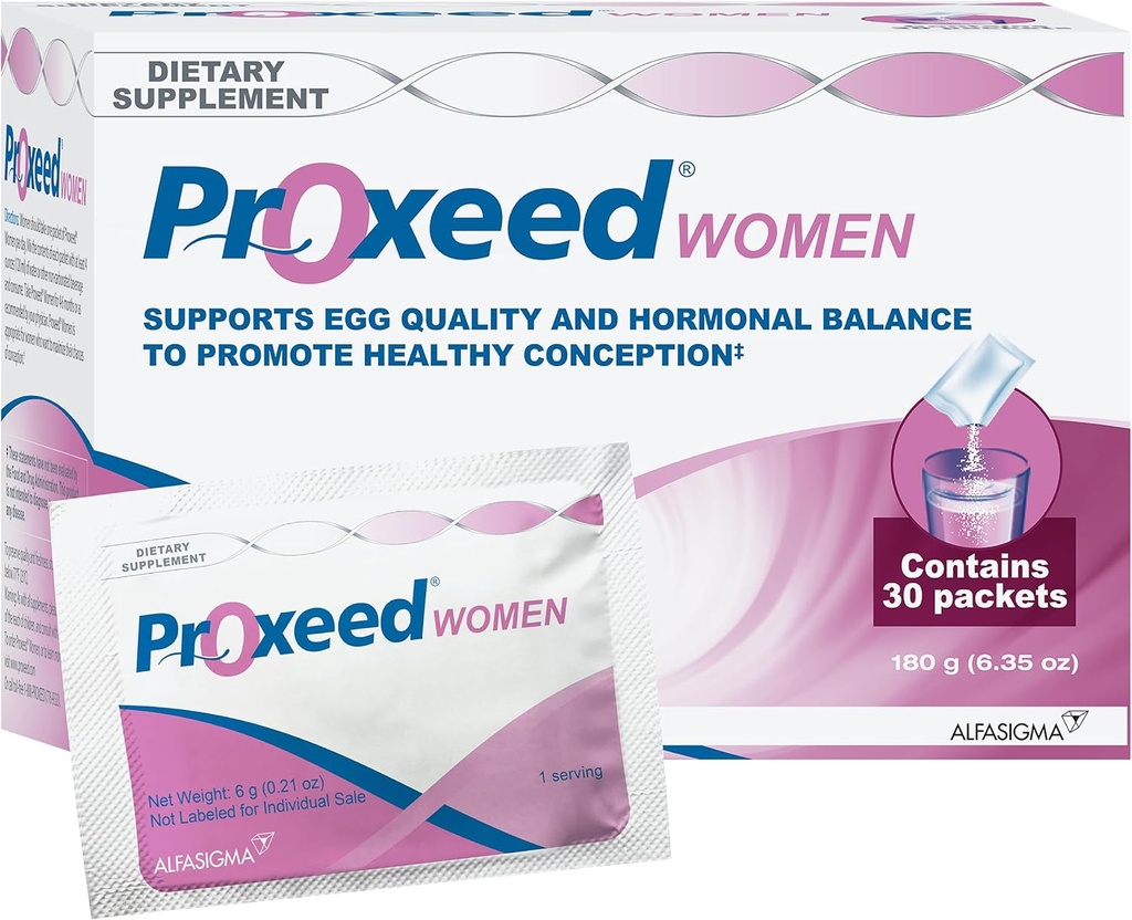 Proxeed® Women Fertility Supplement ← Contiene ácido fólico &amp; Otras vitaminas esenciales " Nutrients " soporta la concepción saludable, la ovulación, la fertilización, " Egg Quality* ← 30 Packets (30-Day Supply)