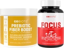 GOBIOTIX Brain &amp; Gut Wellness Bundle: Focus Mushroom Complex 90 Capsules + Fiber Supplement 35 Servings