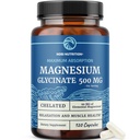 Magnesium Glycinate 500mg | High Absorption | Sleep, Muscle, Bone, Heart Health & Relaxation Support for Women & Men | Chelated Mag Glycinate | Magnesium Supplement | Vegan & Non-GMO | 120 Capsules
