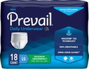 Prevail Incontinence Ropa interior protectora para hombres, máxima absorción, grande, 18 conteo