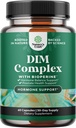 Suplemento DIM puro para hombres con bioperina - Bloqueador de estrógeno DIM para hombres para equilibrio hormonal &amp; salud de próstata - Complejo de testosterona Diindolylmetano con flores de Broccoli - 60 cápsulas