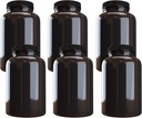 Empresa Botella de Píldora de Píldora (6 Pack) Contenedor ámbar oscuro con tapa negra, 500cc Capacidad