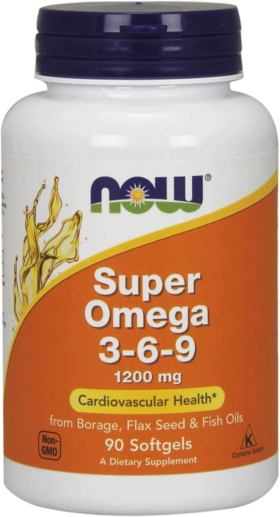 AHORA Alimentos - Super Omega 3-6-9 1200 mg. - 90 Softgels