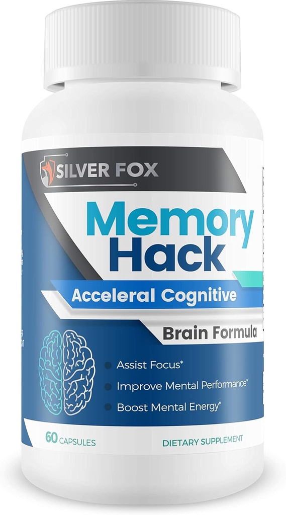 Memory Hack - Aceleral Cognitive Brain Formula - Apoyo a la resistencia mental y el enfoque - con Taurine &amp; Otros potentes ingredientes naturales - Booster cerebral nootropic