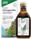 Floradix Ashwagandha Liquid Herbal & Vitamina Fórmula - Suplemento herbal con Ashwagandha Extracto, Vitamina C, B12 &amp; Más - para soporte de estrés - Gentle to Digest - Vegan < Non-GMO - 8,5 fl oz