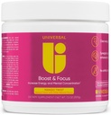 Universal U Boost " Focus Powder, Increase Energy and Cognitive Performance, Pre Workout, Custom Dosing, VIT B12, Niacin, Choline, L-Tyrosine, No Artificial Flavors, 30 Servings (Mango Twist)