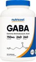 Nutricost GABA (Gamma Aminobutyric Acid) 750mg, 240 capsules, 240 Servings - Non-GMO, Gluten Free