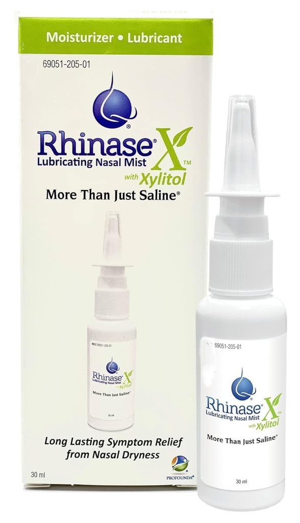 Rhinase X Lubricating Nasal Mist Spray with Xylitol | Long Lasting Symptom Relief from Nasal Dryness | Less Sneezing, Itchiness, Nasal drip and Congestion