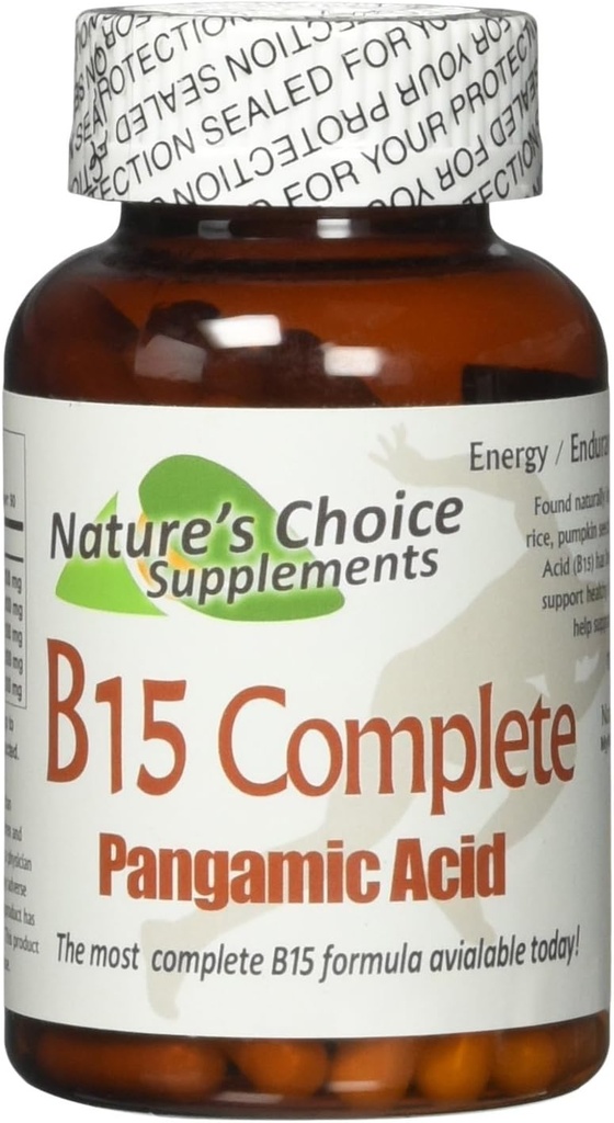 Suplementos de selección de la naturaleza B15 Complete Extra Strength, Pangamic Acid, con TMG reducidaDMG 500mg 90 Capsules