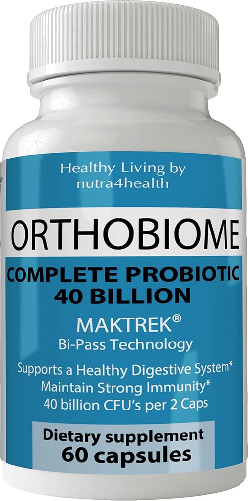 Orthobiome Complete Probiotic Pills Ortho Biome Capsules Formula Boost Metabolism Supplement Pills for Better Digestion to Stop Bloating, Constipation and Relieves Flatulence Gas