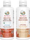 MaryRuth Organics Mushroom Liposomals: Turkey Tail (Chocolate Fudge) & Cordyceps (Maple Spice) | Clean Label Project Verified® | Immunity, Energy, & Overall Health | Vegan, Non-GMO, Gluten Free