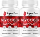 (2 Pack) Super Flow Glycogen - SuperFlow Glycogen Support Capsules, Super Flow, Glycogen Support Super Flow, Official SupperFlow Glycogen Support, Super Flow Glyco Optimizer, 60 cápsulas para 2 meses