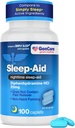 GenCare - Ayuda al sueño Diphenhydramine HCL 25mg Blue Caps (100 caplets) - Non Habit Forming Nighttime Sleeping Pills for Adults to Fall Asleep Faster &amp; Sleep Deeper Through The Night - Sleep Aids