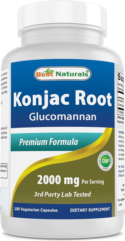 Mejores Naturales Konjac Root 2000mg, 180 Conde