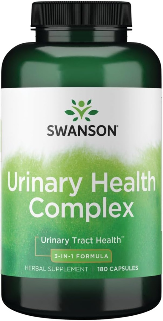 Swanson Urinary Health Complex Triple Herbal Protection Urinary Bladder Health Support 180 Capsules