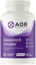 AOR, Complejo Avanzado B, Soporte Multivitamínico para Energía, Estrés y Metabolismo, Suplemento dietético, 90 cápsulas (90 servidumbres)