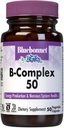 Bluebonnet Nutrition B Complex 50 Vegetable Capsules, Full Spectrum, Vitamina B6, B12, Biotin, Folate, Vegan, Vegetarian, Gluten Free, Soy Free, Milk Free, Kosher, 50 Vegetal Capsules