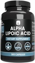 PURE ORIGINAL INGREDIENTES Ácido Lipoico alfa (365 cápsulas) No hay magnesio ni artillería de arroz, siempre puro, lab Verificado