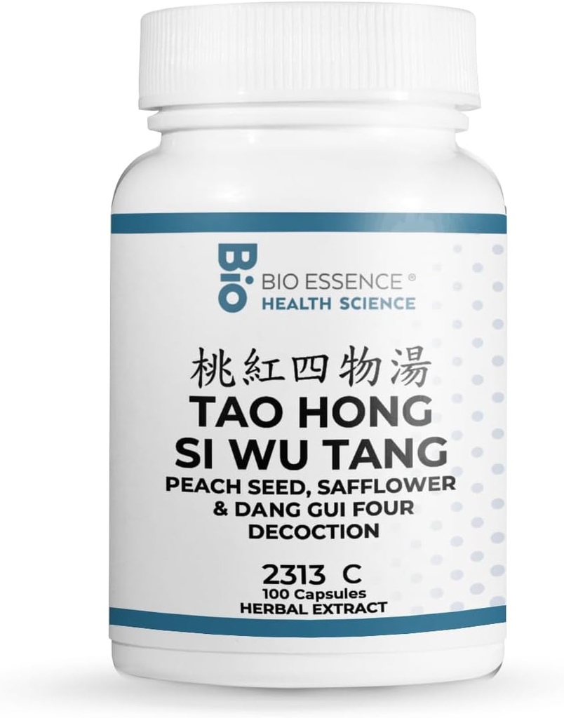 2313C Tao Hong Si Wu/Peach Seed, Safflower & Dang GUI Four Decoction 100 Capsules/bpttle (2 Botellas)