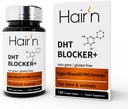Hair’n DHT Blocker Hair Growth Supplement, Vegan & Plant-Based Formula for Men ' Women, Supports Hair Growth, Safe for Adults - Saw Palmetto, Biotin, Capsaicin y Reishi Mushrooms