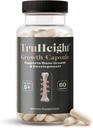 TruHeight Growth Capsules - Natural Growth &amp; Development Supplement for Kids & Teens - Endorsed by Pediatricians - Vitamina D, K, Calcio &amp; Ashwagandha - Bone Strength - Kids Vitamins D3 K2, Edades 5+