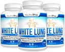 NutraPro White Lung Lung Cleanse & Detox. Apoyo a la salud pulmonar. Soporta Salud Respiratoria. 60 Cápsula - Hecho en GMP Centro certificado.