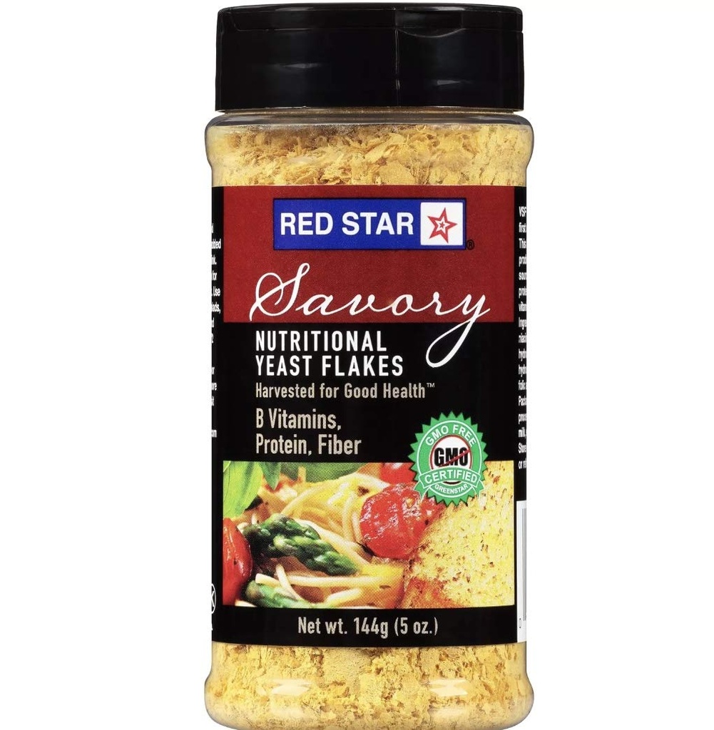 Red Star Savory Nutricional Yeast Flakes 5 oz. Shaker (Pack of 3)