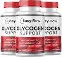 (3 Pack) Easy Flow Glycogen, EasyFlow Glycogen Support Capsules, Glyco Optimizer Formula, Natural Blood Vessel Cleaner, Premium Easy Flow Glycogen Support (180 cápsulas)