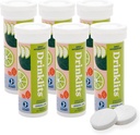 Bebidas Lime Electrolyte Fizzy Hydration Tablets (6) Tube Bundle ¦ 0g Sugar - Bebida Deportiva Natural - Electrolitos Esenciales ANTE 60 Servings - 10 Tablets Por Tube