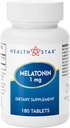 GeriCare Melatonin 1mg Apoyo al sueño Suplemento, Gentle Nighttime Sleep Aid, Non-Habit Forming, Ayuda a promover la relajación &amp; sueño reparador, Jet Lag Recovery, y Mejor descanso nocturno, 180 Tablets