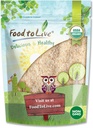 Comida para vivir - Orgánica de cáscaras enteras de Psillium, 1 libra - No GMO Flakes, Vegan, Desweetened, Unflavored, Rich in Dietary Fiber, Natural Food Thickener, Great for Baking