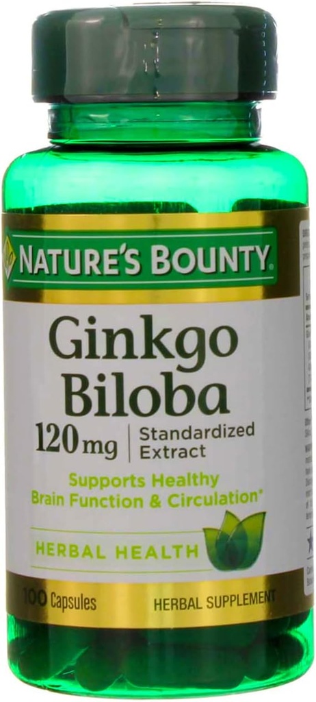 Bounty Ginkgo Biloba 120 mg Doble Fuerza - 100 cápsulas, paquete de 2
