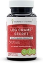 Leg Cramp Secret 60 cápsulas, 500 mg, Original Quinine Fórmula, Cinchona Bark. Circulación de sangre saludable (60 cápsulas)