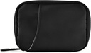 Pill Box 7 Day Pill Case Travel Pill Organizer Bag with Zipper Portable Weekly Case Compact Size for Vitamin Supplement Holder, Solid Color Negro