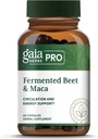GAIA HERBS PRO Fermented Beet &amp; Maca - Healthy Energy & Circulation Support Supplement* - Kidney Health Supplement with Beet & Carrot Root - Vegan, Gluten-Free, Soy-Free - 60 cápsulas (30 piezas)