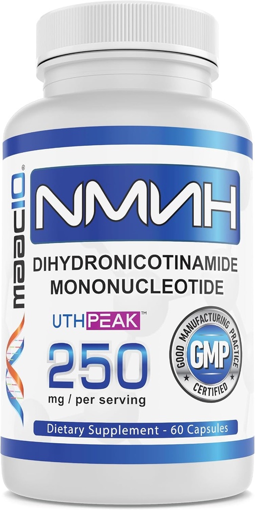 MAAC10 NMNH (NMN Supplement Alternative) 250mg Sirviendo  durable UthpeakTM NMNH (Dihidronicotinamide Mononucleotide) para una mejor estabilidad  durable 30-Day Supply.