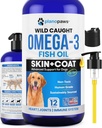 Omega 3 aceite de pescado para perros - Mejor que el aceite de salmón - Petróleo de pescado para perros suplemento para reducir la cama &amp; picazón - Soportes Juntas, cerebro y salud del corazón - Suplemento de piel y carne - Aceite de pescado líquido