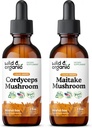 Wild &amp; Organic Cordyceps Mushroom Tincture 2 fl oz &amp; Maitake Mushroom Tincture 2 fl oz