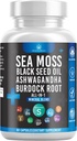 Silicon Sea Moss Black Seed Oil Ashwagandha Bladderwrack Burdock - 60 Cuenta