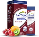 Electrolit Electrolytes Embalajes de polvo, Fruit Punch 8 Pack, Powdered Hydration Packets for Dehydration " Rehydration, Post Workout Flavored Hydrating Drink Mix, Gluten Free Daily Water Enhancer Sticks