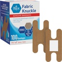 MED PRIDE 100 Sterile Fabric Fingertip, Finger y Knuckle Bandages – Latex y Rubber Free Hypoallergenic, 1.5in X 3in