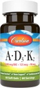 Carlson - Vitaminas A, D3, K2, 3000 mcg RAE Vitamina A, 125 mcg Vitamina D3, 90 mcg Vitamina K2 como MK-7, Bone Building, Calcium Utilization, 60 Soft Gels
