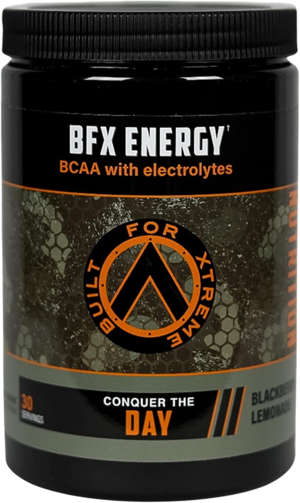 BFX Energy Pre Workout Powder Suplemento (BlackBerry Lemonade) con BCAA, electrolitos y hoja de té verde para la Caffeine Natural, Intra y Post Workout Muscle Recovery, 30 Servimientos